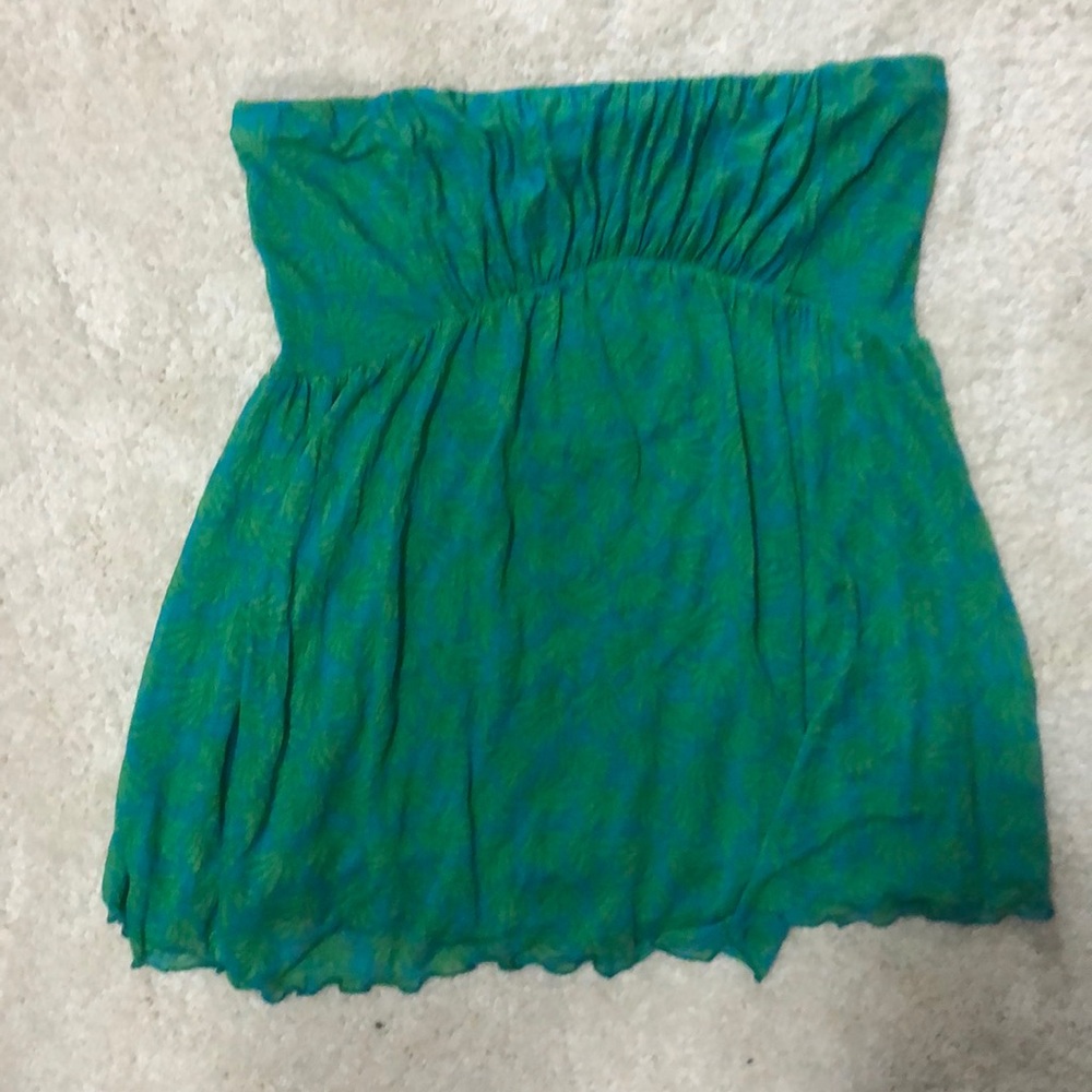 Diane von furstenberg silk strapless top